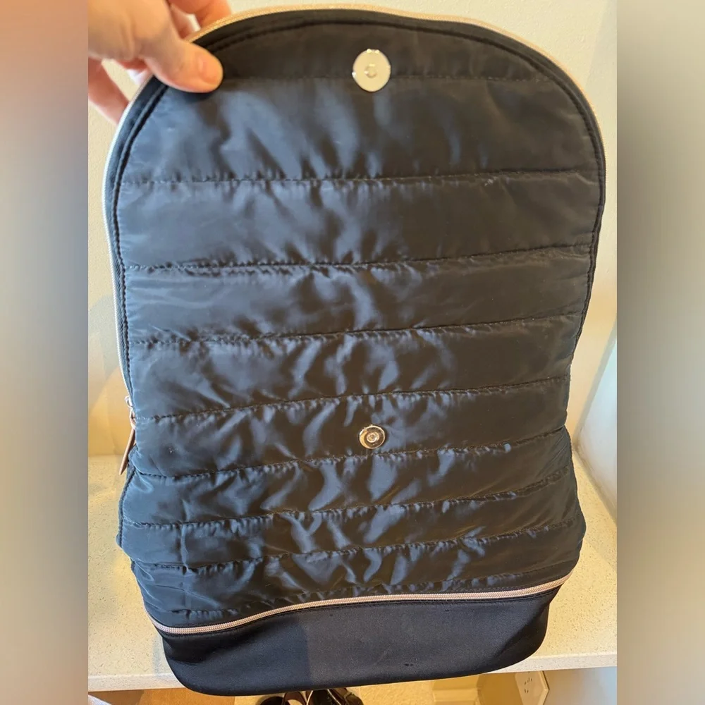 Stella & Dot Black Quilted Backpack
